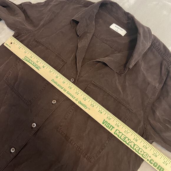 Aritzia Babaton Utility Top Womens Small Brown Button Up Minimalist Old Money - Picture 6 of 11